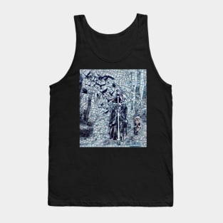 Gothic grim reaper wolf design Tank Top